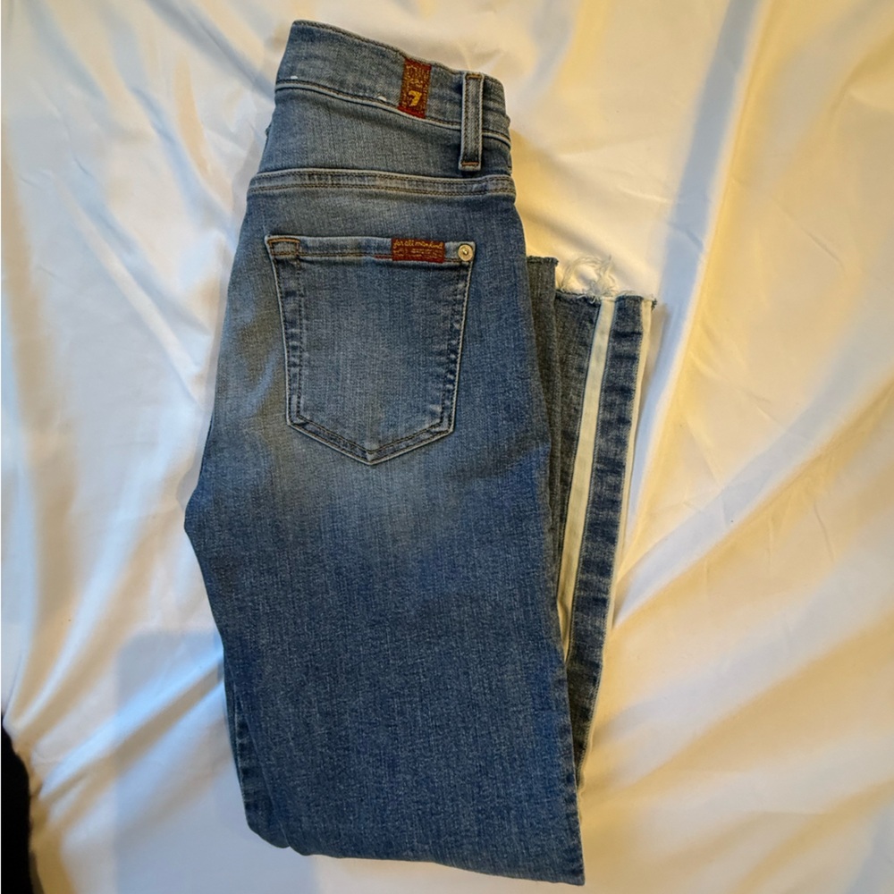 7 For All Mankind Light Blue Straight Jeans
